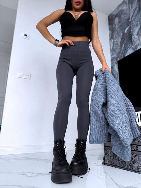 ТЕРМО леггинсы "PERFECT BODY LM819" - СЕРЫЕ ПРЕДЗАКАЗ